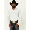 Promo 🧨 Cody James Men's Fort 🌞 Summer Light Wash Long Sleeve Snap Western Denim 👕 Shirt 🛒