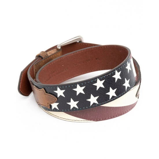Promo ๐คฉ Cody James Men's Vintage American Flag Belt Brown ๐ - Image 2