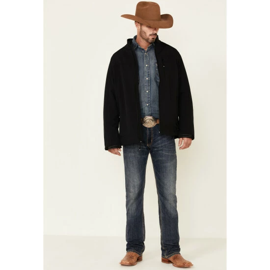 Buy ✔️ Cody James Core Men's Jet Black Steamboat Zip-Front Softshell Jacket ❤️ - Image 2
