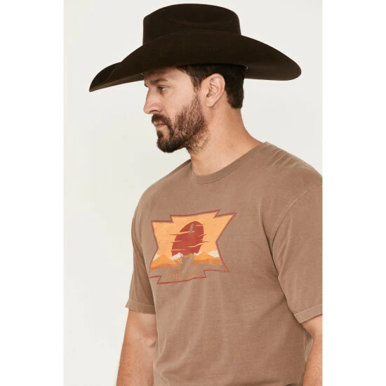 Best Sale ๐ Cody James Men's Sunset Logo Graphic T-Shirt Tan โญ - Image 2