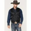 Promo 💯 Cody James Men's Regal Paisley Print Vest Black 💯