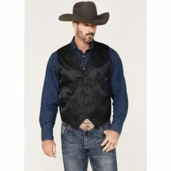 Promo 💯 Cody James Men's Regal Paisley Print Vest Black 💯