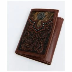 Discount 🥰 Cody James Men's Hair-On Trifold Wallet Brown 🎁