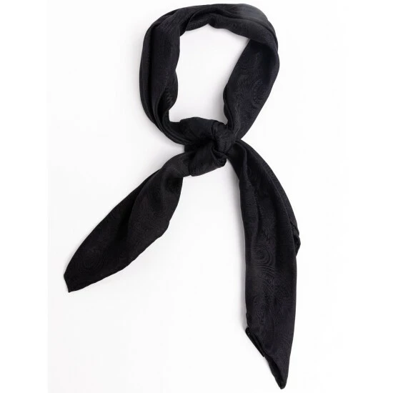 Hot Sale ๐ Cody James Men's Black Silk Jacquard Scarf ๐