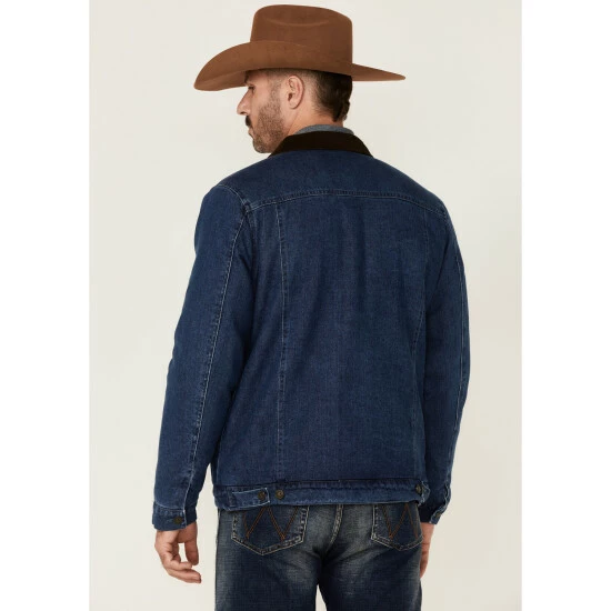 Coupon ✔️ Cody James Men's Grand Teton 3.0 Sherpa-Lined Button-Front Denim Jacket Indigo 🥰 - Image 5