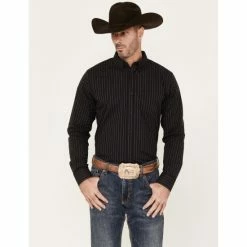 Top 10 🔥 Cody James Men's Racer Striped Long Sleeve Button Down Stretch Western 👕 Shirt Black ✔️
