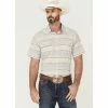 Flash Sale 😀 Cody James Men's Faithful Horizontal Stripe Short Sleeve Snap Western 👕 Shirt Multi 😉