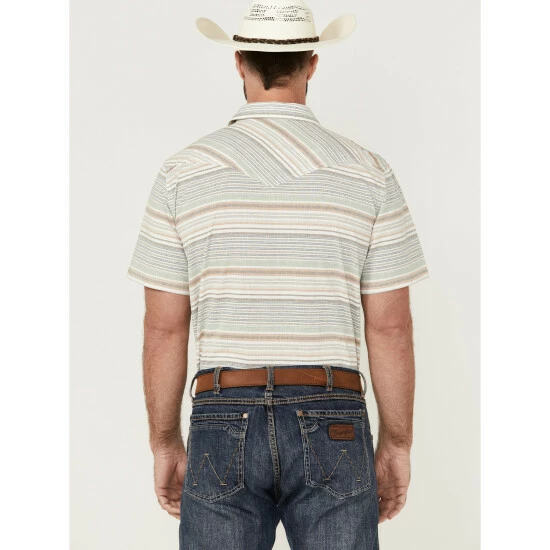 Flash Sale 😀 Cody James Men's Faithful Horizontal Stripe Short Sleeve Snap Western 👕 Shirt Multi 😉 - Image 4