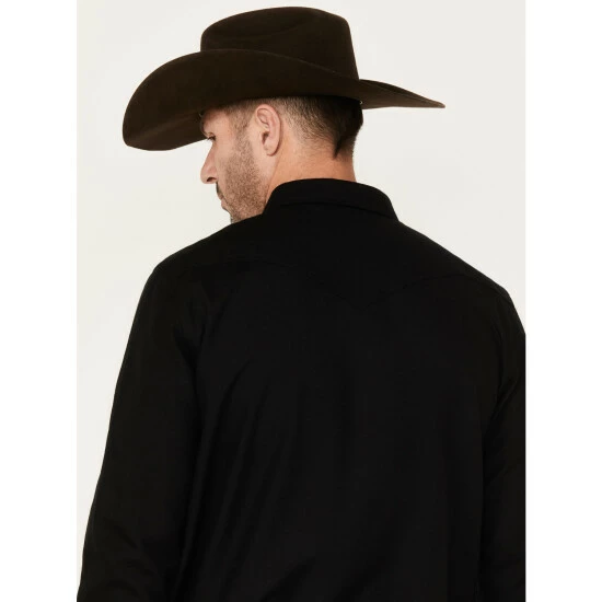 Wholesale 🤩 Cody James Men's Wooly Mammoth Solid Long Sleeve Snap Western 👚 Shirt Black 😍 - Image 4