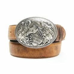 Coupon ๐ฅฐ Cody James Men's Oval Eagle Flag Belt Brown ๐