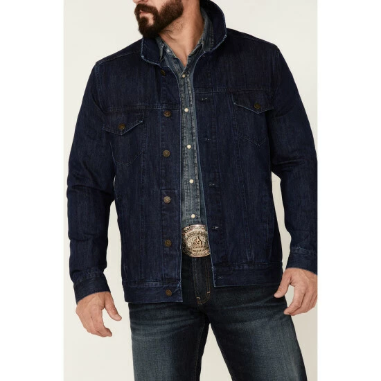 Coupon โค๏ธ Cody James Men's Coasting Medium Wash Button-Front Unlined Denim Jacket Indigo ๐คฉ - Image 3