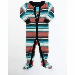 Best Pirce 🥰 Cody James Infant-Boys' Teal & Red Southwestern Serape Sleep Onesie Set 🛒