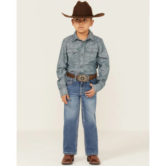 Deals 😉 Cody James Youth Boys' Silverton Light Wash Mid-Rise Stretch Relaxed Bootcut 👖 Jeans ✔️