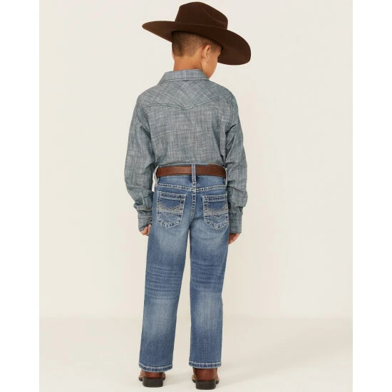 Deals 😉 Cody James Youth Boys' Silverton Light Wash Mid-Rise Stretch Relaxed Bootcut 👖 Jeans ✔️ - Image 3