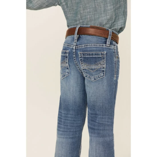 Deals 😉 Cody James Youth Boys' Silverton Light Wash Mid-Rise Stretch Relaxed Bootcut 👖 Jeans ✔️ - Image 4