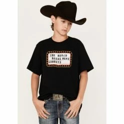New ๐ Cody James Boys' Cowboy Signage Graphic T-Shirt Black ๐ฅ