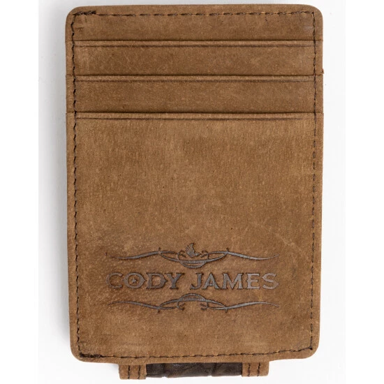Flash Sale 🔔 Cody James Men's Croc Embossed Money Clip Leather Wallet Black ⭐ - Image 2