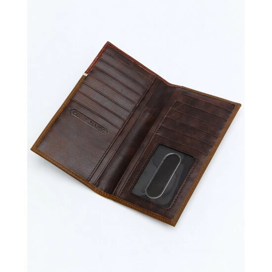 Wholesale โจ Cody James Men's Tooled Rodeo Wallet Brown โ - Image 2