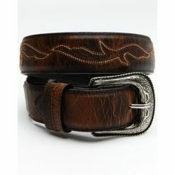 Cheapest 😀 Cody James Men's Orange Stitched Belt Brown 😉