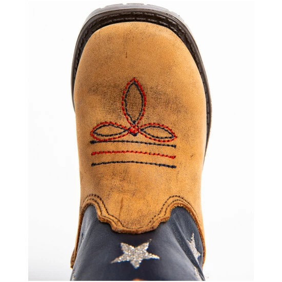 Best Sale ๐ Cody James Toddler Boys' USA Flag Western ๐ฅพ Boots - Wide Square Toe For Toddler-Boy Brown ๐คฉ - Image 6