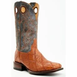 Best Pirce 👏 Cody James Men's Exotic Ostrich Western 🥾 Boots - Broad Square Toe Cognac 😀