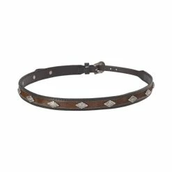 Promo 👍 Cody James Diamond Studded Horsehair Hat Band For Men Black/brown 👏