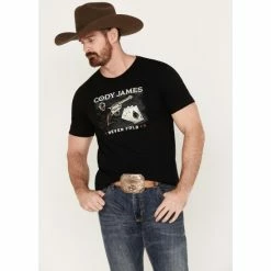 Best deal 🌟 Cody James Men's Revolver Cards Short Sleeve Graphic T-Shirt Black 🎁
