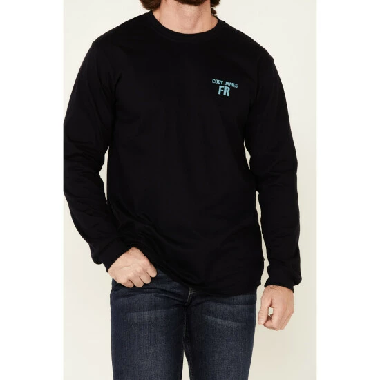 Promo 🔔 Cody James Men's FR Navy Back Graphic Long Sleeve Work T-Shirt 💯 - Image 3