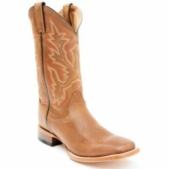 Outlet 💯 Cody James Men's Brown Stockman Cowboy 🥾 Boots - Broad Square Toe 👏