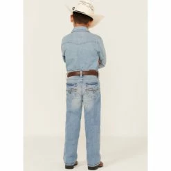 Cheap 😀 Cody James Little Boys' Arlo Light Wash Slim Bootcut 👖 Jeans - Sizes 4-8 Blue 🎉