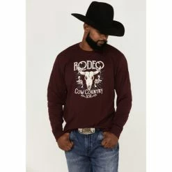 Cheapest 🛒 Cody James Men's Cow Country Rodeo Graphic T-Shirt Burgundy ✔️