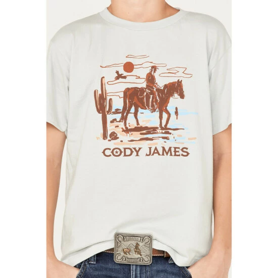 Best Pirce ๐ฏ Cody James Boys' Desert Stroll Logo Graphic T-Shirt Silver ๐ฅฐ - Image 3