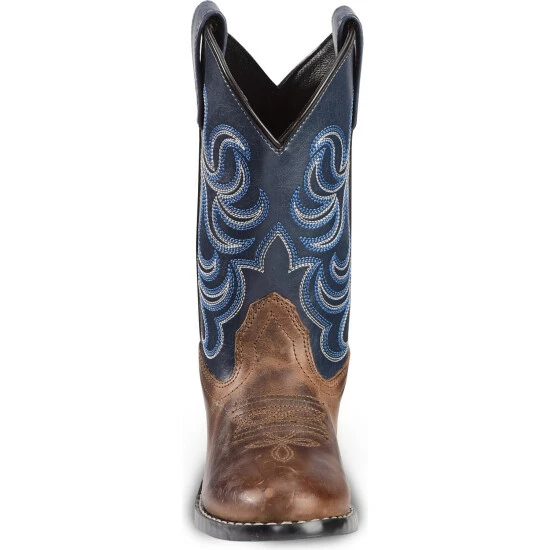 New โค๏ธ Cody James Boys' Two-Tone Embroidered Western ๐ฅพ Boots - Round Toe Brown ๐ - Image 4