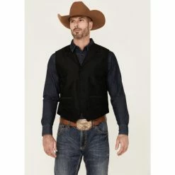 Wholesale 👍 Cody James Men's Swampin Button-Front Black Western Vest 🧨
