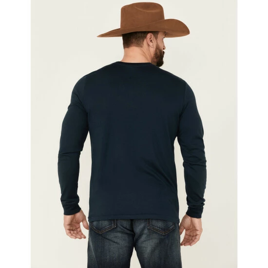 Buy โค๏ธ Cody James Men's Navy Die Free Eagle Graphic Long Sleeve T-Shirt ๐ - Image 4