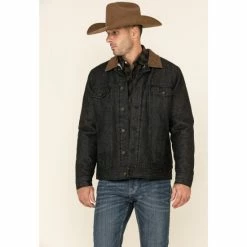 Top 10 😉 Cody James Men's Grand Teton 2.0 Western Dark Denim Jacket Dark Blue ⌛