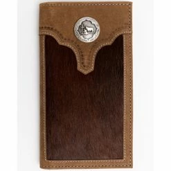 Buy 🥰 Cody James Men's Hair On Praying Cowboy Leather Checkbook Wallet Brown 👏