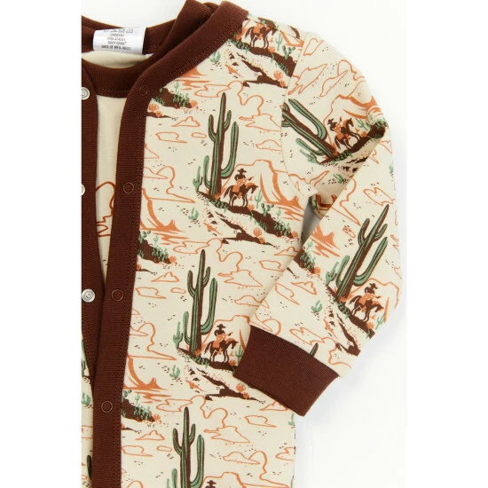 Coupon ⭐ Cody James Infant-Boys' Desert Scene Short Sleeve & Long Sleeve Onesie Set Taupe 💯 - Image 3