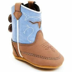 Promo ✨ Cody James Infant Boys' Longhorn Poppet 🥾 Boots For Infant-Boy Brown/blue ✨