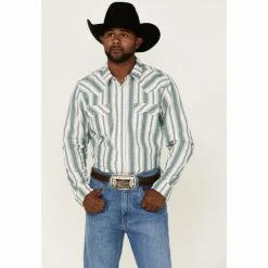 Wholesale 😉 Cody James Men's Quarter Dobby Stripe Long Sleeve Snap Western 👚 Shirt Cream 👏