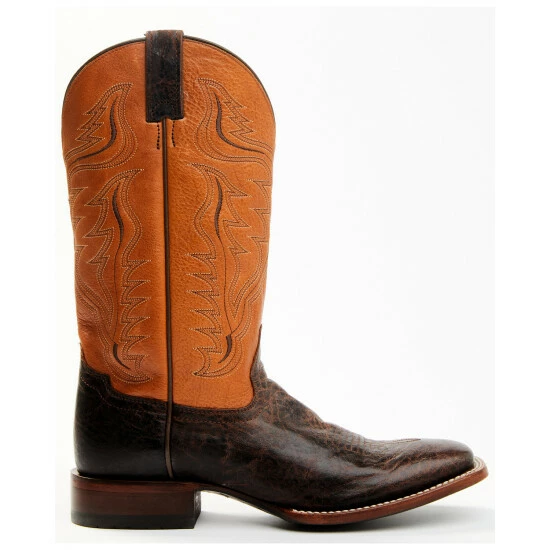 New ๐ฅ Cody James Men's Melbourne Cognac Leather Western ๐ฅพ Boots - Broad Square Toe Orange ๐ - Image 2
