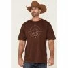 Deals 🔔 Cody James Men's Heather Burgundy Desert Compass Graphic Short Sleeve T-Shirt ⭐