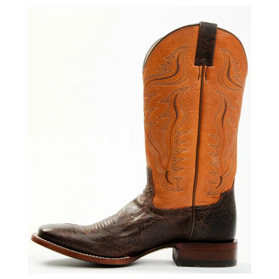 New ๐ฅ Cody James Men's Melbourne Cognac Leather Western ๐ฅพ Boots - Broad Square Toe Orange ๐ - Image 3