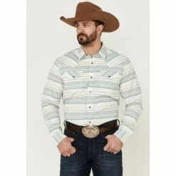 Coupon 🎁 Cody James Men's Dusty Horitontal Stripe Long Sleeve Snap Western 👚 Shirt Cream 👏