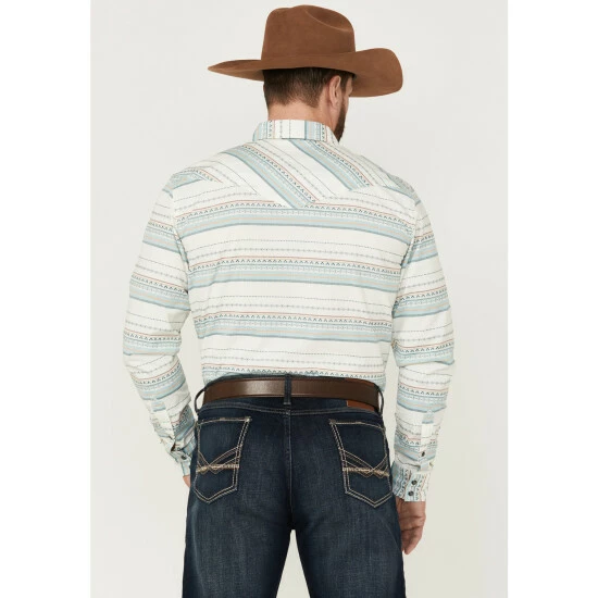 Coupon 🎁 Cody James Men's Dusty Horitontal Stripe Long Sleeve Snap Western 👚 Shirt Cream 👏 - Image 4
