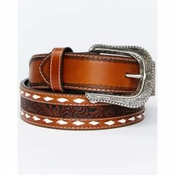 Cheapest 🤩 Cody James Men's Brown & Cream Lace & Floral Embossed Belt 😍