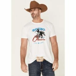 Promo ⌛ Cody James Men's Ivory Rodeo Classic Graphic Short Sleeve T-Shirt 👍