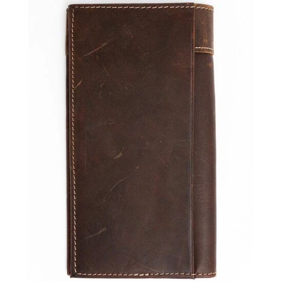 Budget ๐ Cody James Men's Rodeo Stitched Leather Wallet Brown ๐ - Image 2