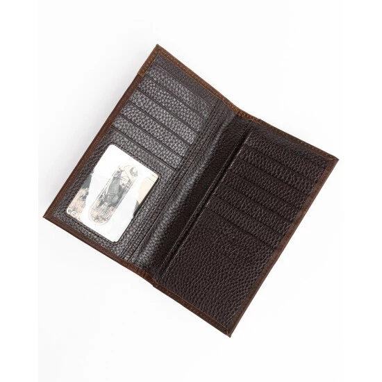 Budget ๐ Cody James Men's Rodeo Stitched Leather Wallet Brown ๐ - Image 3