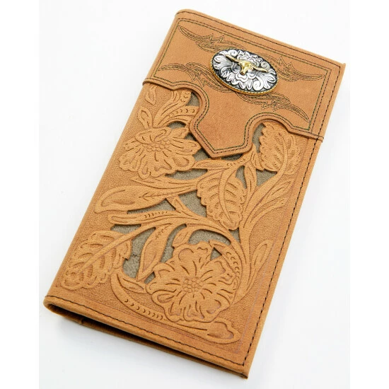 Coupon 🔔 Cody James Men's Rodeo Leather Checkbook Wallet Brown 🎁